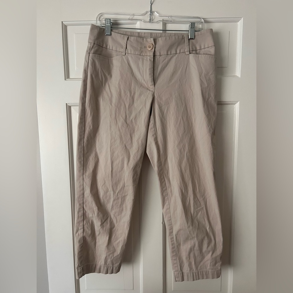 LOFT Tan Cropped Trousers